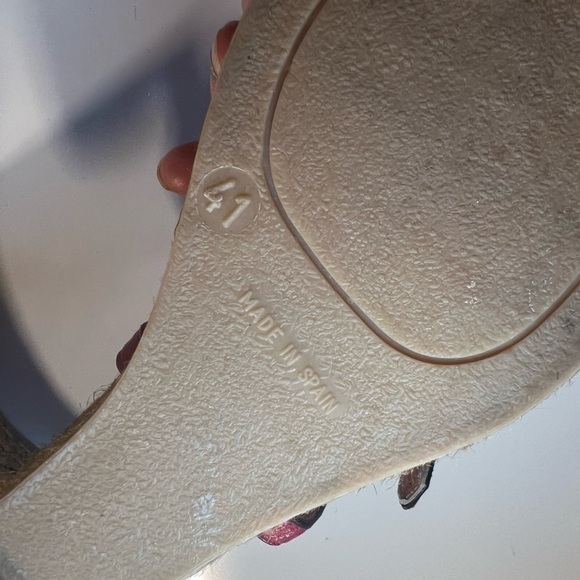 Marc By Marc Jacobs Colorblock Leather Raffia Wedge Sandals EU size 41 - Picture 12 of 14